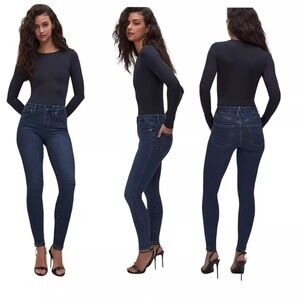 Good American High Rise Skinny Jeans in Dark Indigo